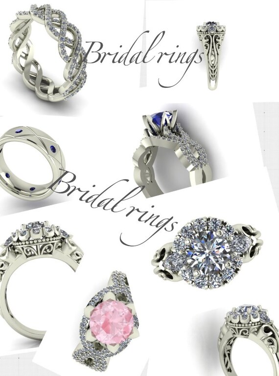 Custom made rings by BridalRings on Etsy