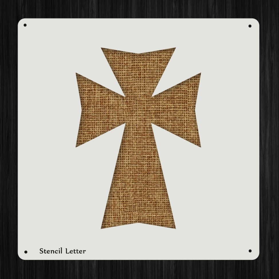 Cross 90 Style 1705 DIY Stencil Clear Plastic Acrylic Mylar