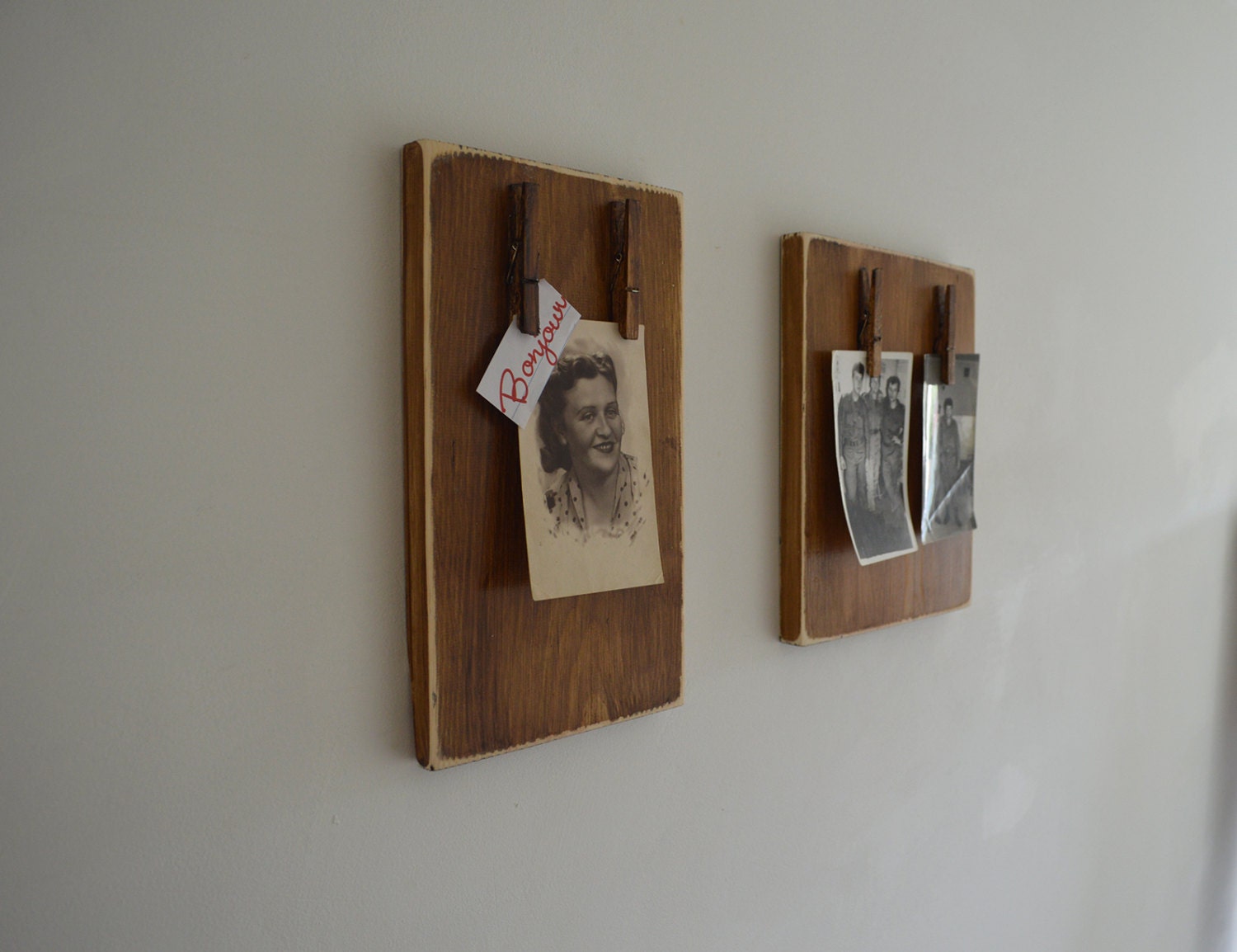 Reclaimed Wood Clipboard Picture Frames Vintage by