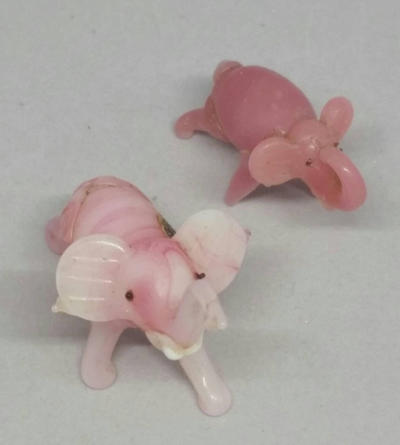 pink glass elephant ornament