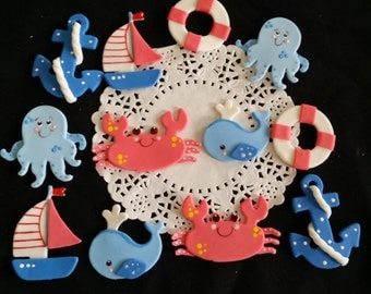 Ahoy Its a Boy Nautical Cake Toppers, Nautical Baby Shower Decoration, Nautical Birthdays, Nautical Theme Baby Shower, Nautical Corsage Pin
