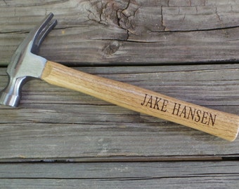 Engraved Wooden Handled Hammer - Personalized Hammer - Gift for the Groom - Valentine Gift - Gift for the Guy