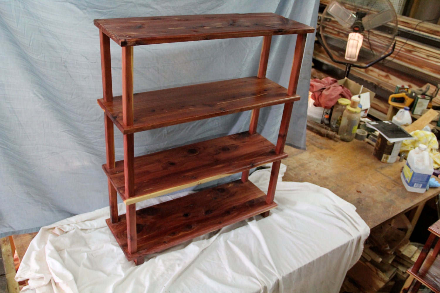 bookshelf cedar bookshelf wooden bookshelf by RustysWoodworking