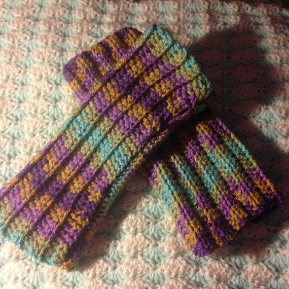 Items similar to Simple ribbed fingerless gloves, WaterLily on Etsy