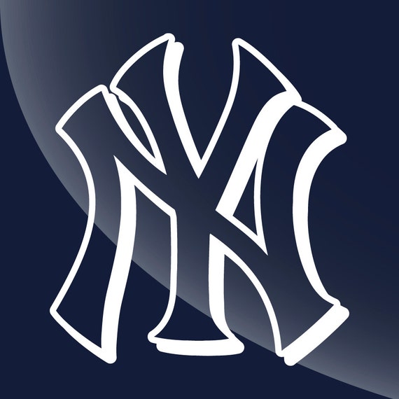 New York Yankees Outline Decal Sticker by Vaultvinylgraphics