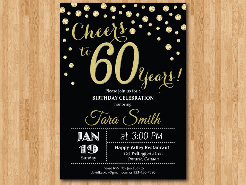 60 Birthday Invitations 2