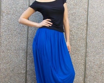 blue harem pants