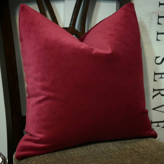 Velvet Pillow Cover 18x18 20x20 Lumbar P by TheHandmadeHamper