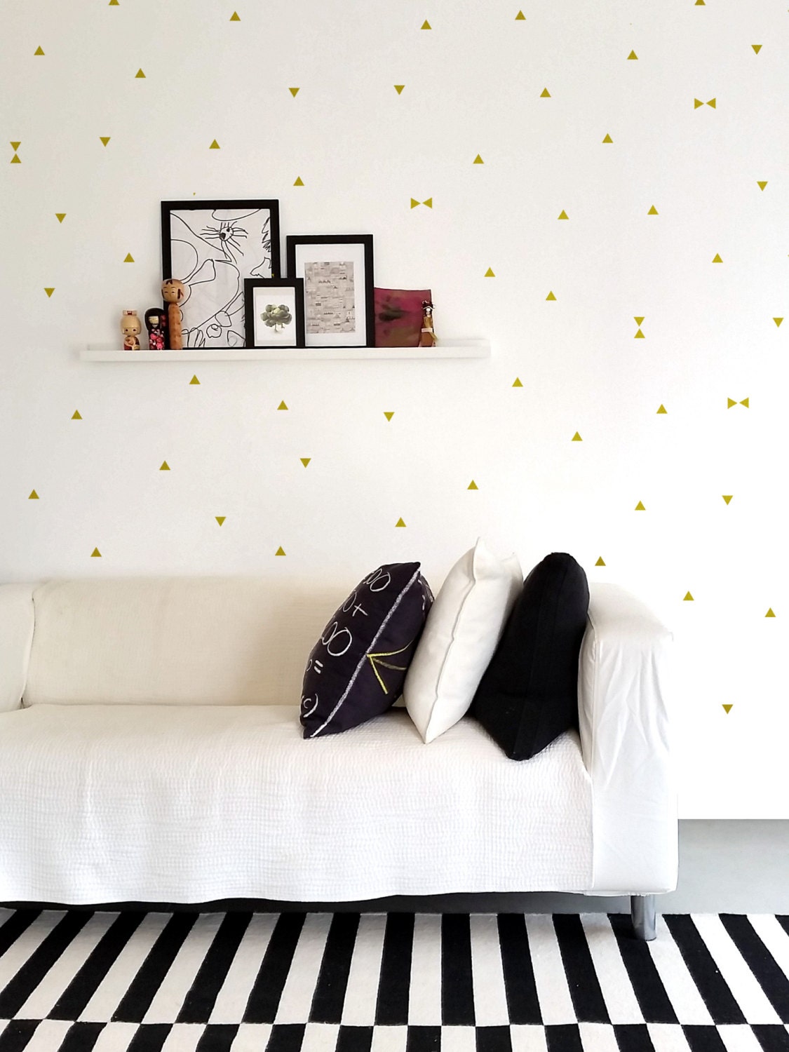 Gold Triangles Wall Decals Triangles Wall Stickers Geometric