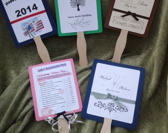 Personalized Wedding Fan, All Occasion Personalized Fan, Monogramed Fan 24 in a set