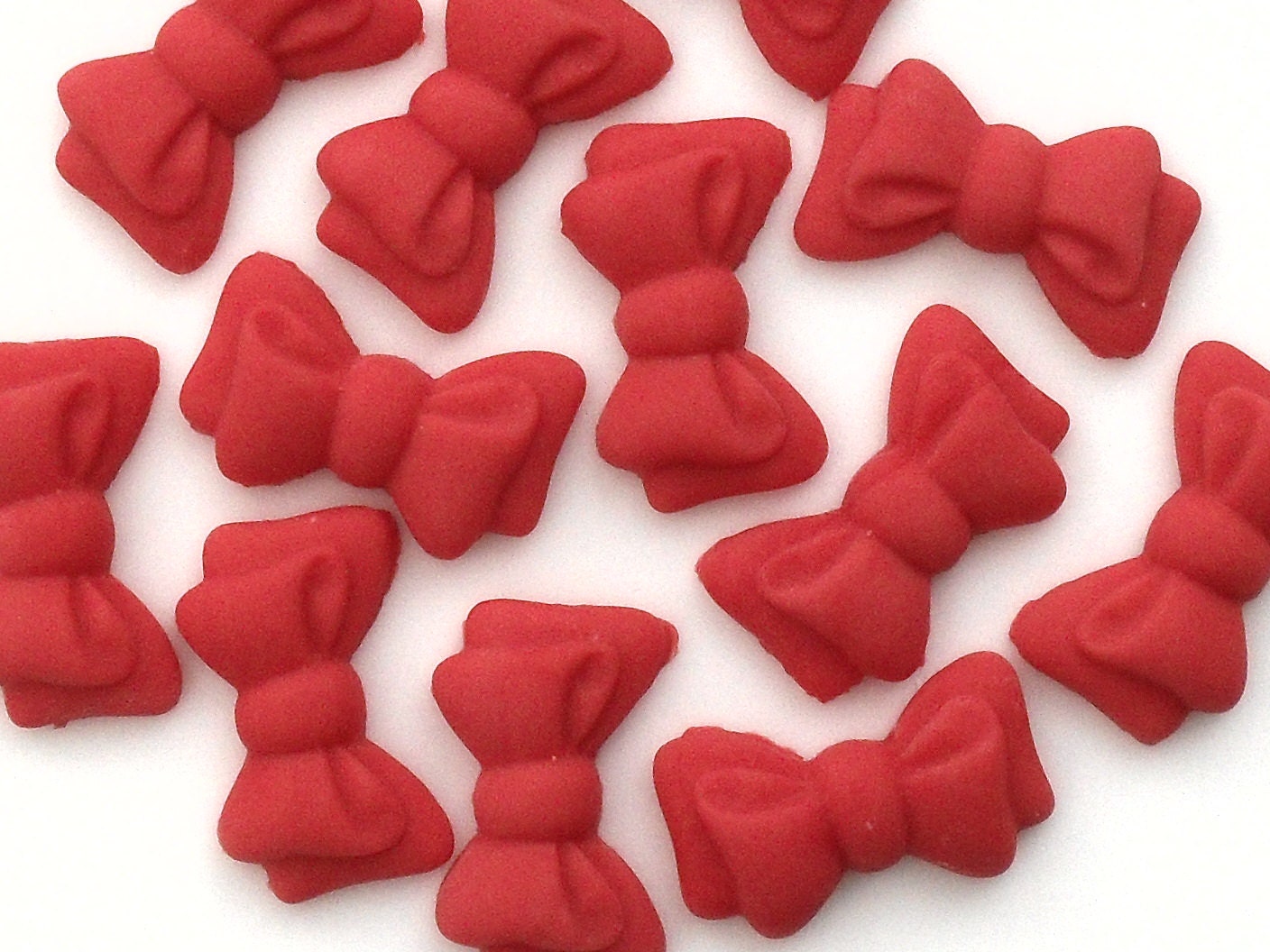 Edible fondat BOWS Red choose set size handmade edible