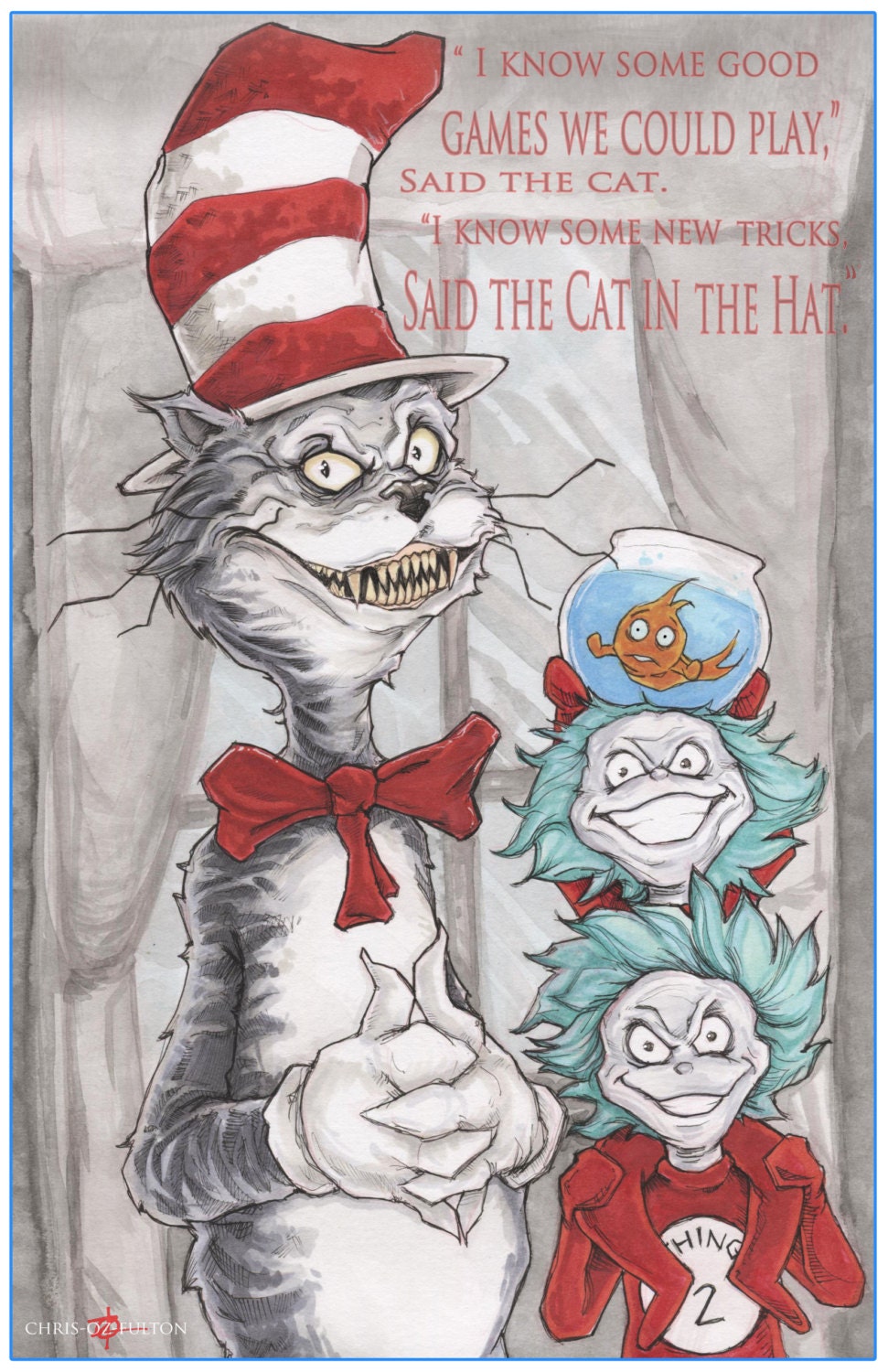 Dr Seuss The Cat In The Hat Poster Print By Chris Oz Fulton