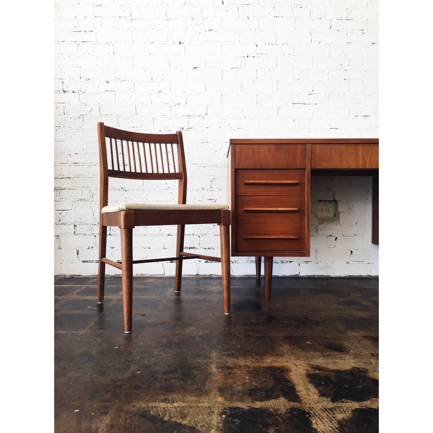 Mid Century Desk with Chair by Flanders RESERVED for Jennifer