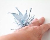 paper ring bue leaves star flower anallergic handmade, ecofriendly, upcycling, weddings