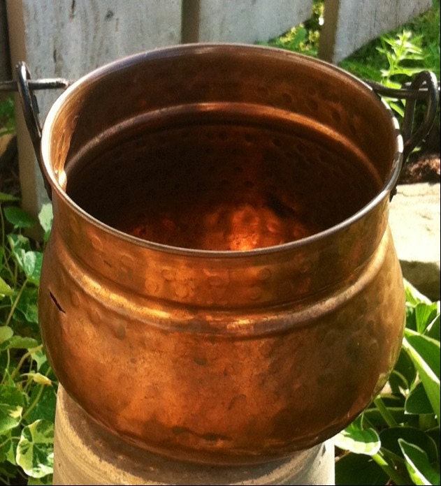  Small copper pot  copper  cauldron copper  pot  by Bartonwood