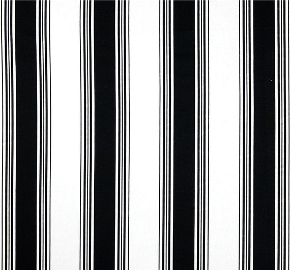 Classic Black & White Stripe Home Decor Fabric by by CottonCircle
