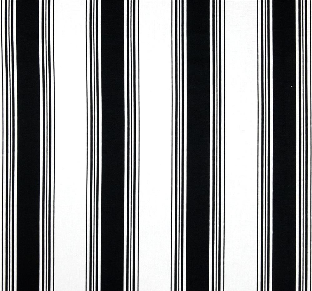 Classic Black & White Stripe Home Decor Fabric by by CottonCircle