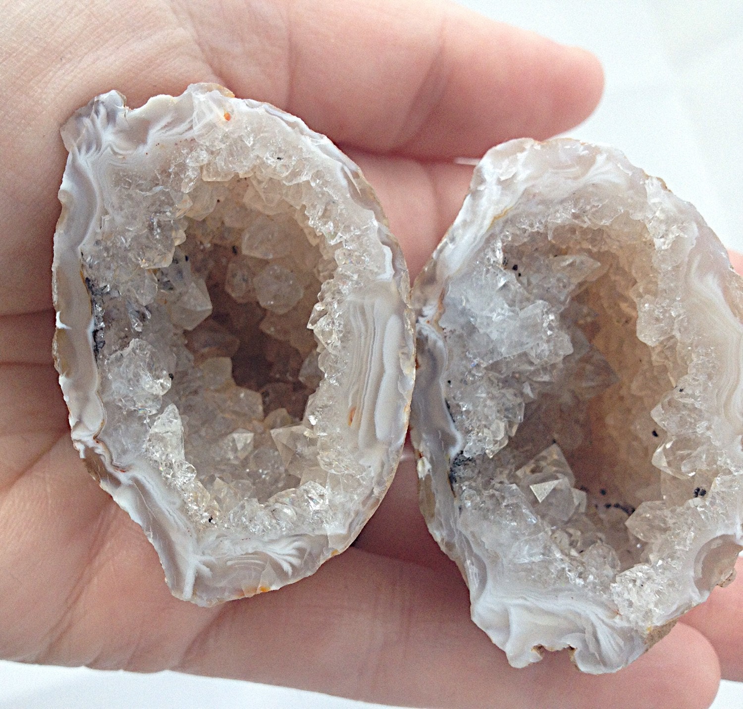 Water Agate Geode / Enhydro Agate Crystal by CrystalSensation