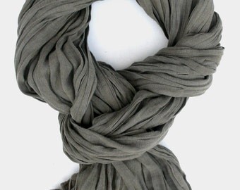 Cheich ou écharpe en voile de coton, foulard homme ou femme, chèche, écharpe mixte en couleur naturelle, teinture artisanale du Senegal