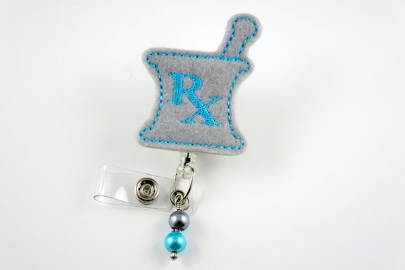 Pharmacist RX Retractable ID Badge Holder Name Badge