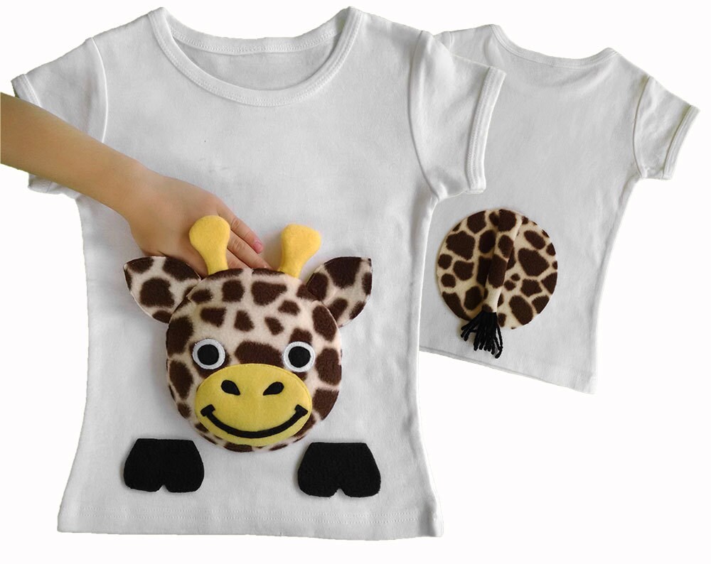 giraffe shirt girl toddler baby clothes boy by MyPalPockets