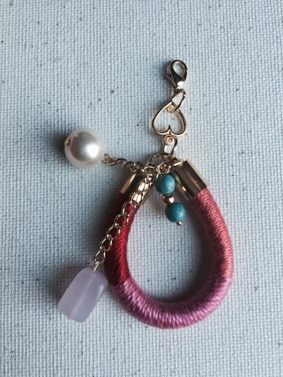 Purse charm/key chain attachment. Thread by BBJewelryCreations