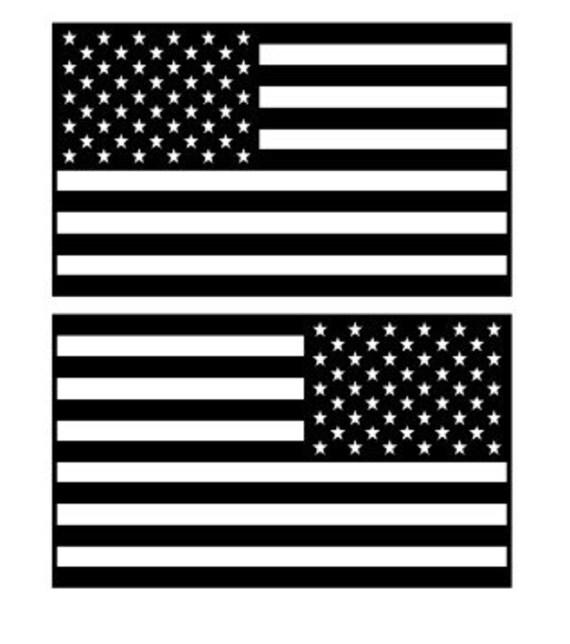 Reflective American Flag Decal Set