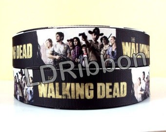 1" Zombie Inspired Grosgrain Ribbon