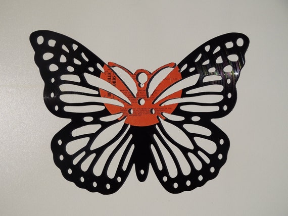 Butterfly cut from preloved Vinyl Record