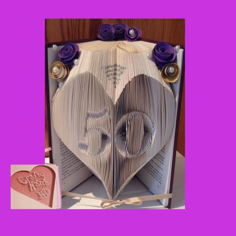  Book  Folding  Pattern  50  in a heart age can be personalised