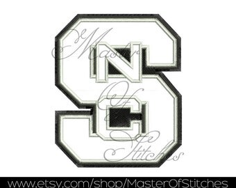 Football Applique Design for Embroidery Machine (north carolina) 4x4 - Instant Download