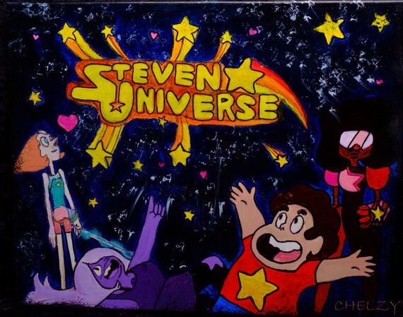 Steven Universe painting by ChelzysOddArtworks on Etsy