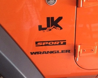6" mountain range decal Jk jeep decal for your wrangler!!