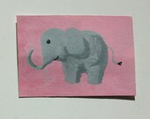 The Pink Elephant #54 (ARTIST TRADING CARDS) 2.5" x 3.5" by Mike Kraus Free Shipping The Pink Elephant #54 (ARTIST TRADING CARDS) 2.5" x 3.5" by Mike Kraus Free Shipping