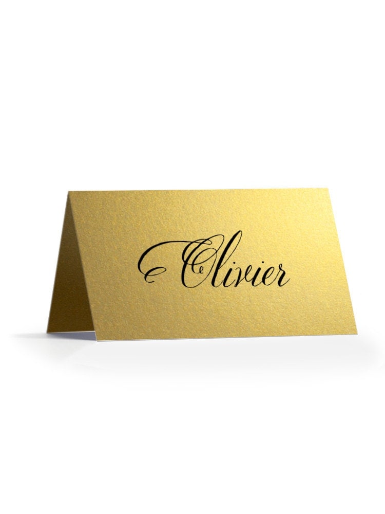 Gold Place Cards Folded 87x50mm Table Place Name Cards Etsy
