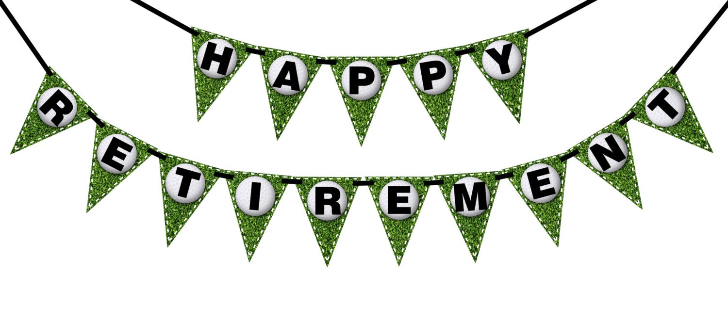 Happy Retirement Giant Banners 165m X 50cm 18 Pc Printable Happy 