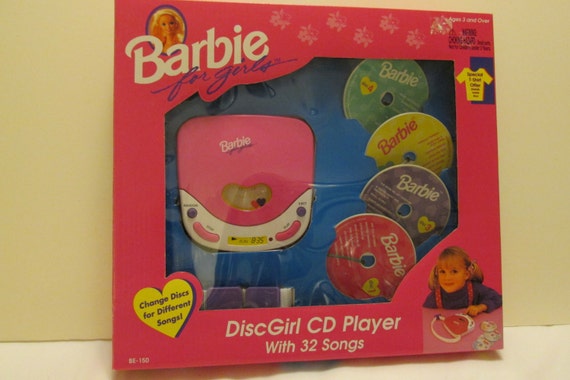 pink barbie cd player