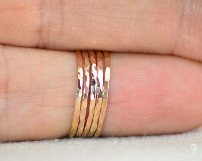 Super Thin 14k Rose Gold Ring(s), 14k Rose Gold Filled, Rose Gold Stacking Rings, Simple Rose Gold Ring, Thin Rose Gold Rings, Dainty Rings