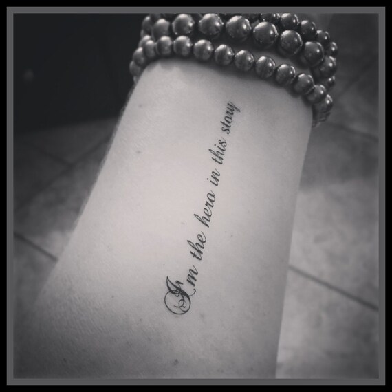 Tattoo quote temporary tattoo quote fake tattoo