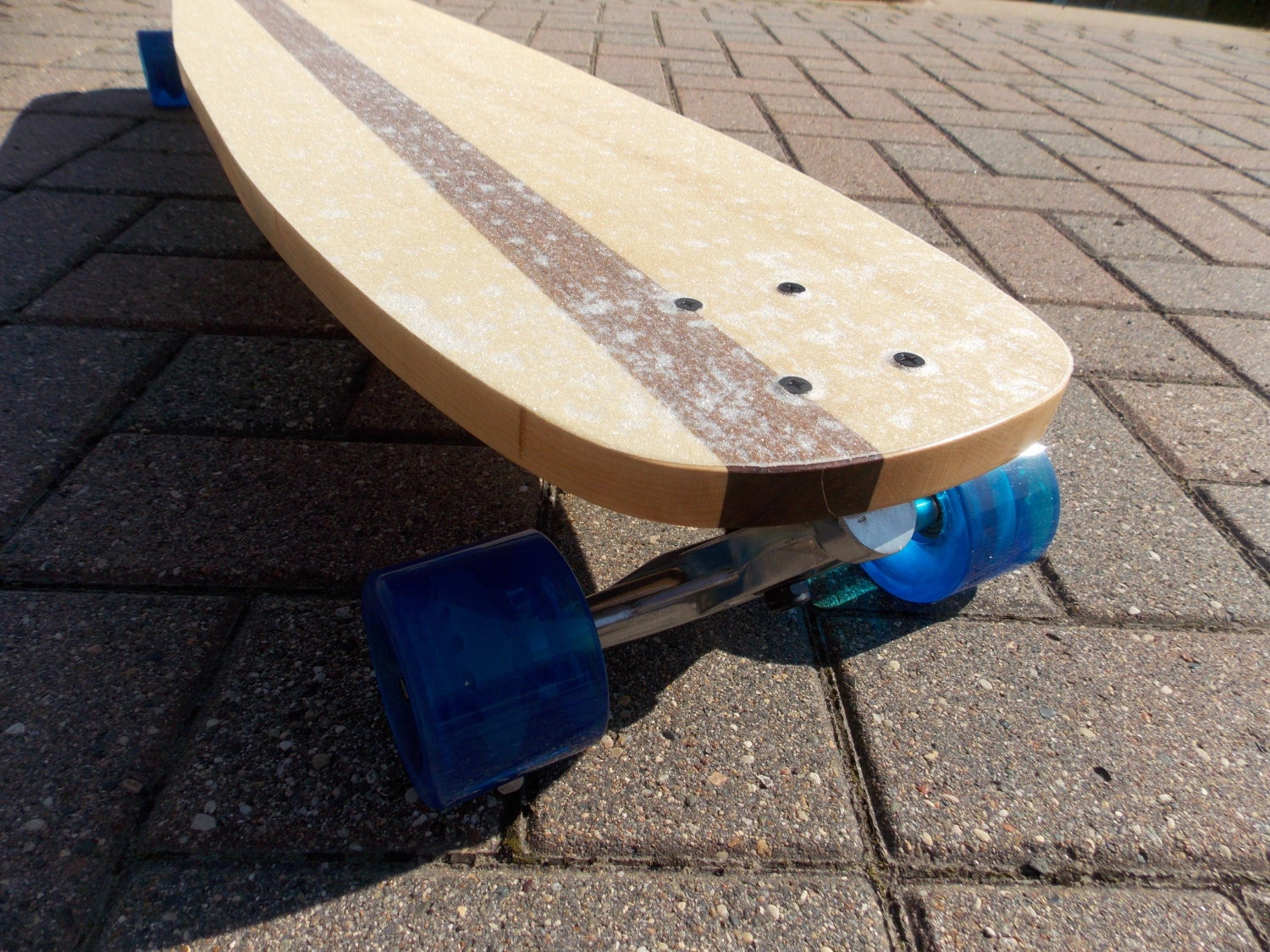 Longboard Solid Wood Cruiser made from Maple and Walnut