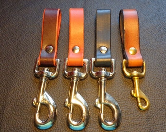 Key Fob Leather Key Fob Key Fob For 1.5" Belts Handmade Leather Key Fob With Swivel Trigger Hook. Accessories, Belts & Braces
