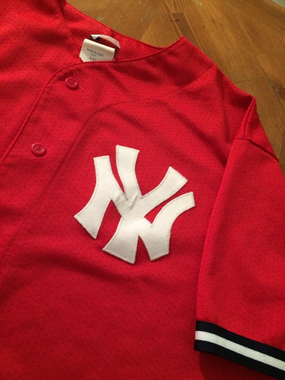 Vintage Rare Red MLB New York Yankees Jersey ADULT by VintageMNT