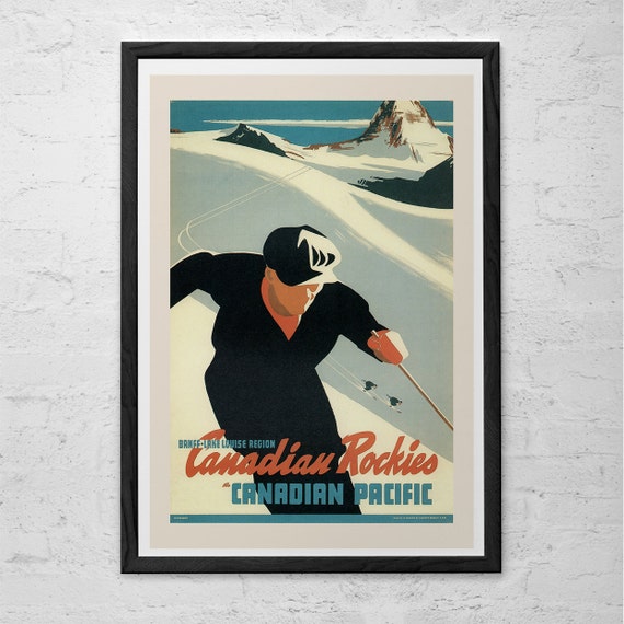 CANADIAN ROCKIES Travel Poster Canada by EncorePrintSociety