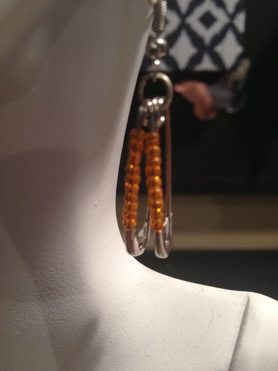 Safety Pin Earrings by CanastotaCreations on Etsy