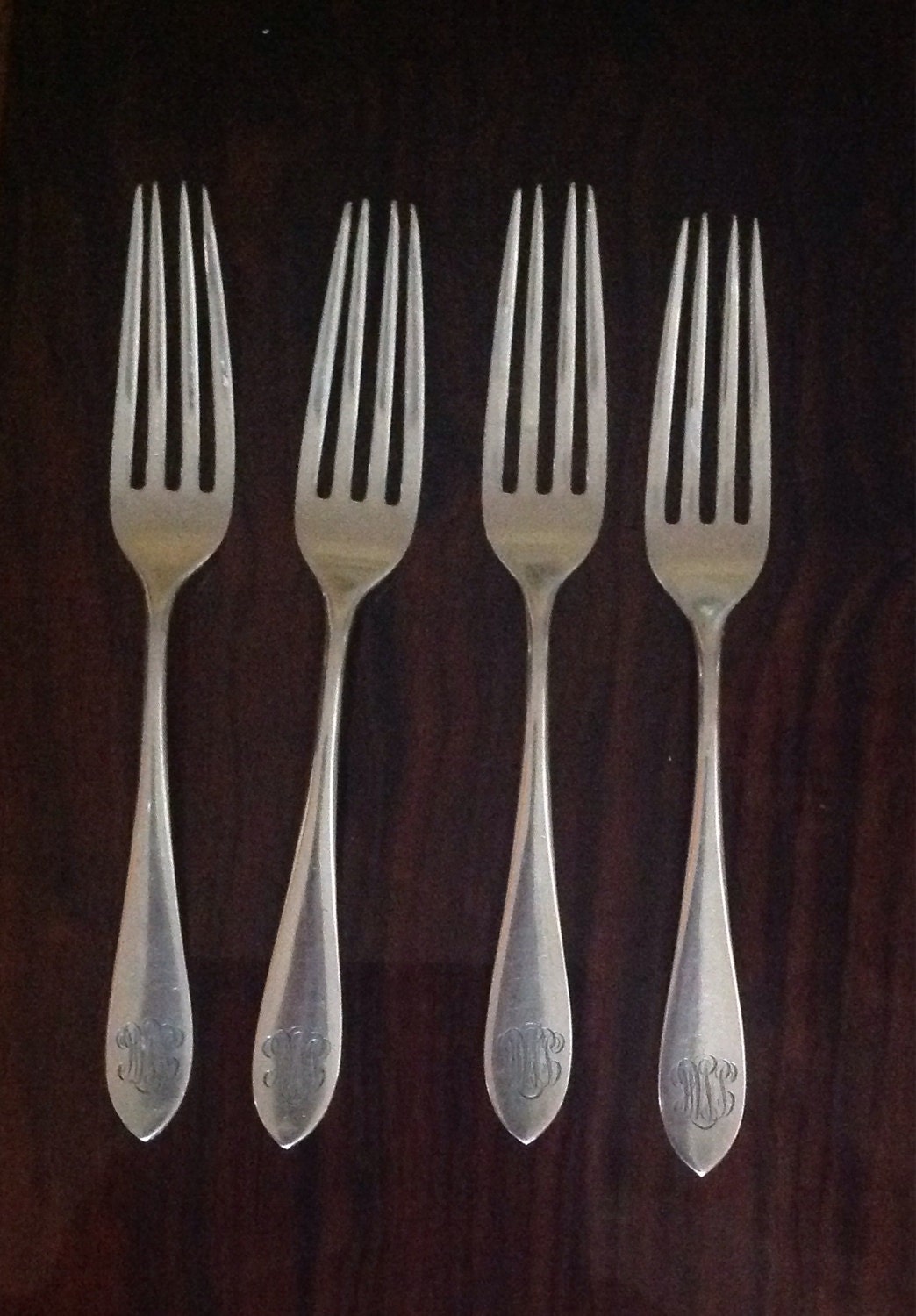 Low and Company Sterling Silver Monogrammed Dinner Forks Haute Juice