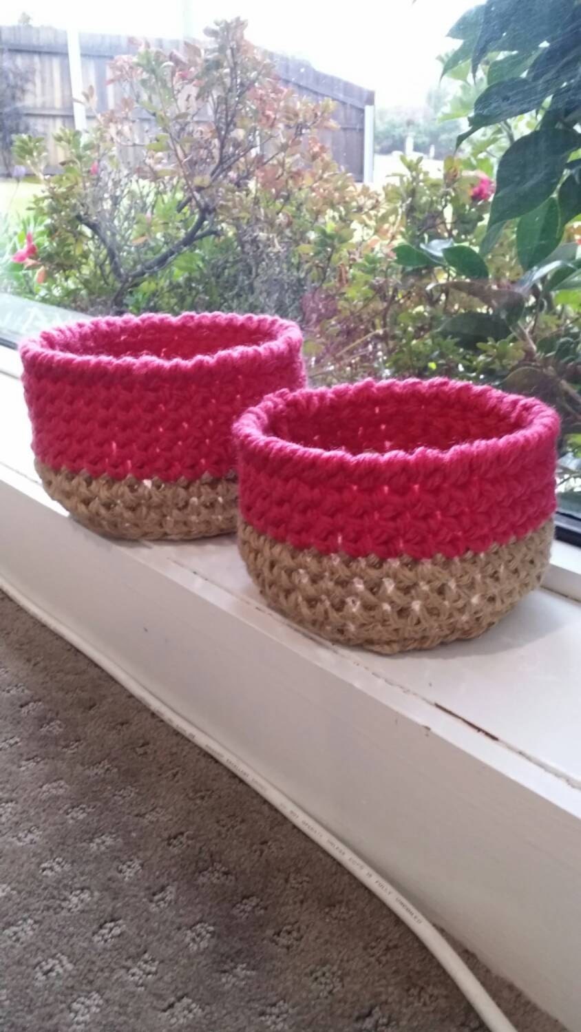 Crochet nesting baskets