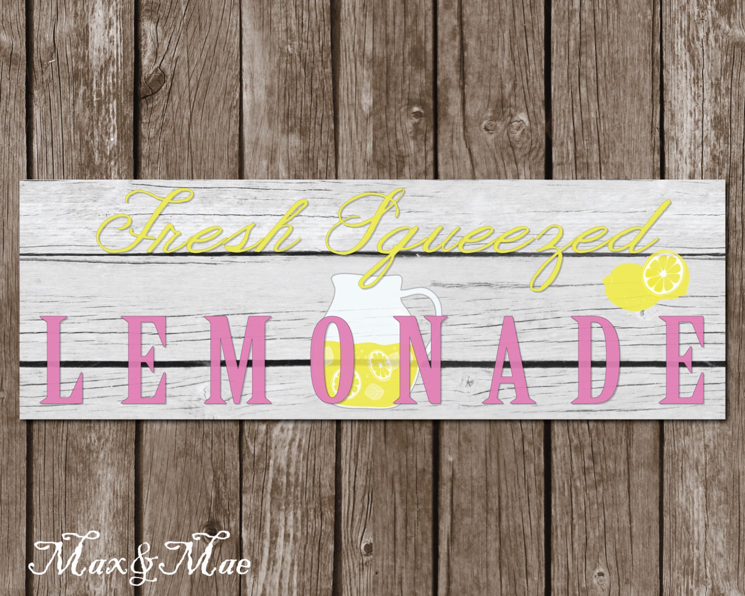 Lemonade Stand Sign Lemonade Banner Lemonade Birthday