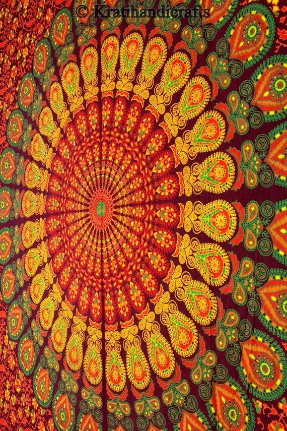 Maroon color decorative tapestry wall hanging by Kratihandicrafts