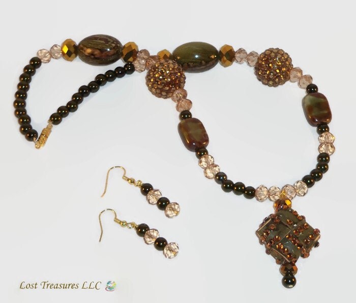 Bronze ShineHandmade Jewelry SetLadies by LostTreasuresLLC