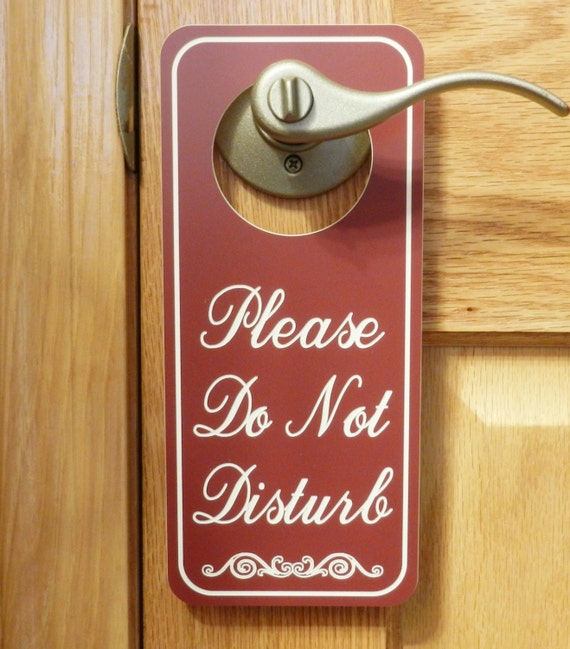 Do Not Disturb Door Knob Sign